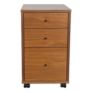 Room & Board Sequel 3-Drawer Wood Mobile Cabinet For Sale