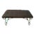Mid Century Modern Curlicue Steel & Brass Upholstered Bench For Sale