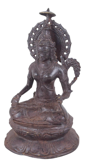 19th Century Seated Buddhist Figure in Bronze, Asia