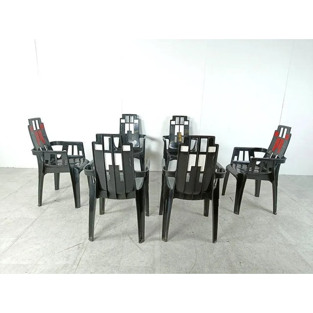 Plastic Boston Chairs by Pierre Paulin for Henry Massonnet, 1988, Set of 6 For Sale - Image 7 of 11