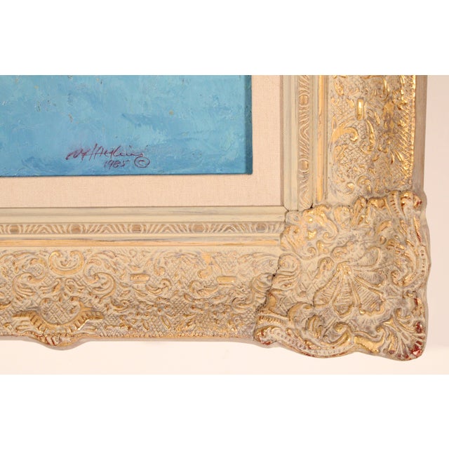 Landscape Painting by William Atkins (1926-1995) Titled " Reflections" For Sale - Image 10 of 12