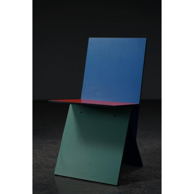 Blue Postmodern Vilbert Side Chair by Verner Panton, 1990s For Sale - Image 8 of 15
