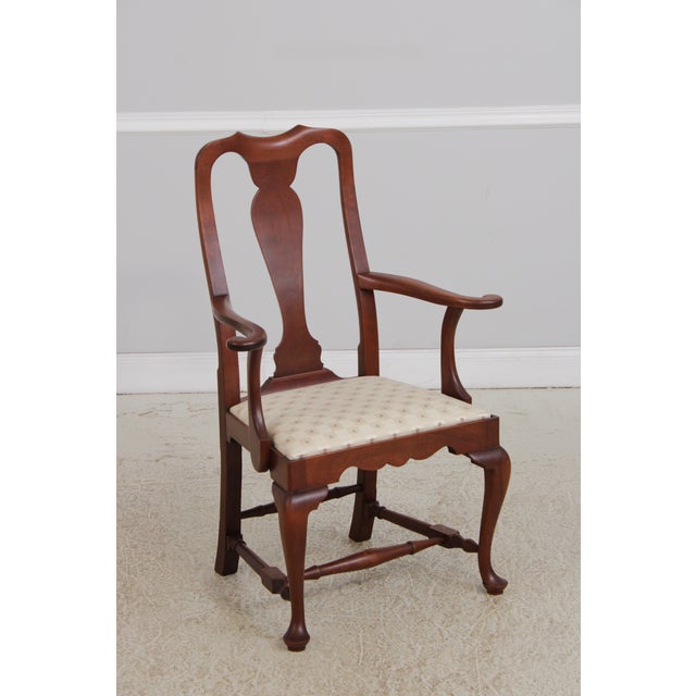 Traditional Set of 8 Eldred Wheeler Cherry Dining Room Chairs For Sale - Image 3 of 18