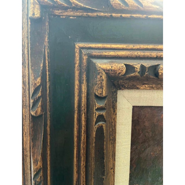Mid 20th Century Warm Mid-Century Portrait of Elderly Couple by Samuel Gansheroff – Signed Oil Painting For Sale - Image 5 of 10