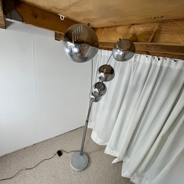 Arc Floor Lamp with Tree-Shaped Base and Five Lights, 1990s For Sale - Image 3 of 18