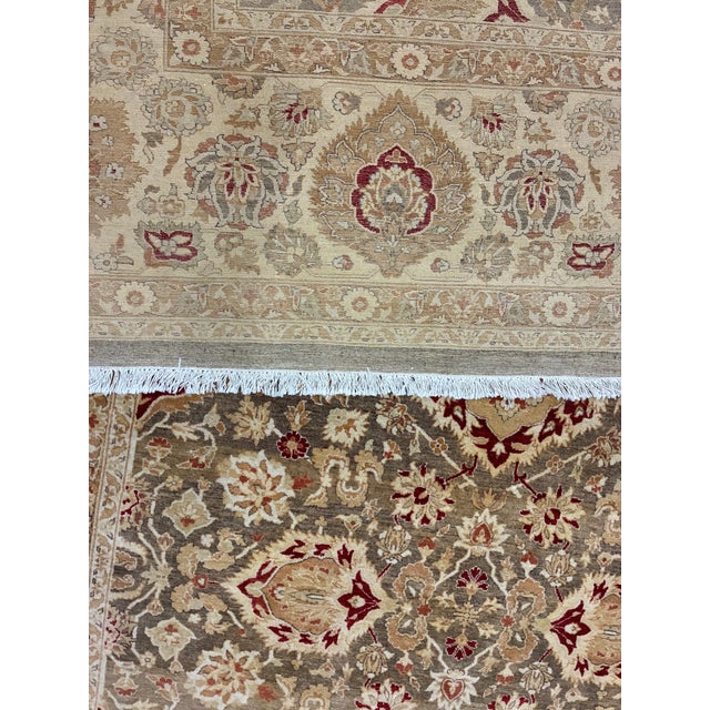 Hand-Knotted Indo-Persian Agra Style Wool Rug For Sale - Image 9 of 11