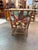 Wood Pair of Mid-Century Rattan Lounge Chairs With Tropical Botanical Upholstery For Sale - Image 7 of 11