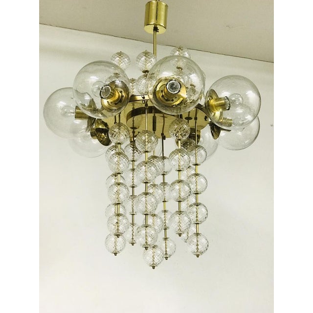 Mid-Century Chandelier attributed to Kamenický Šenov, 1970s For Sale - Image 9 of 9