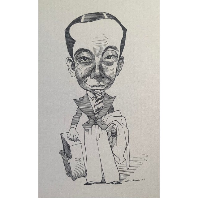1977 Print Portfolio of Caricatures of Writers & Musicians by David Levine - Set of 14 For Sale - Image 12 of 18