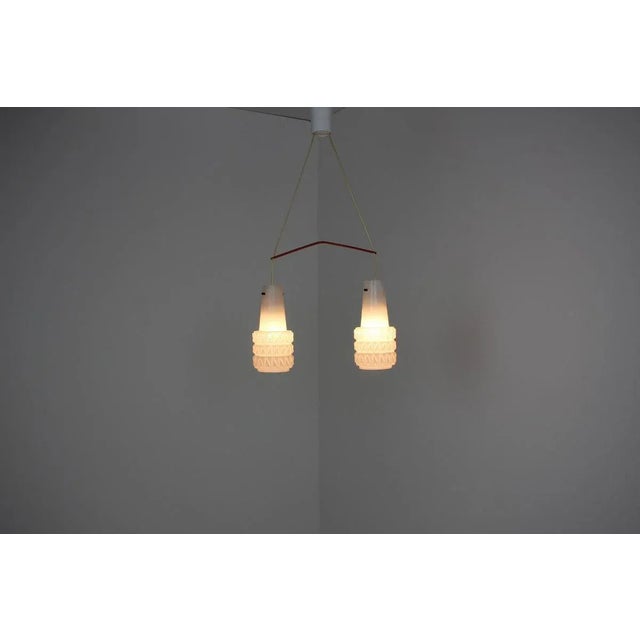 Cream Mid-Century German Chandelier, 1970s For Sale - Image 8 of 12