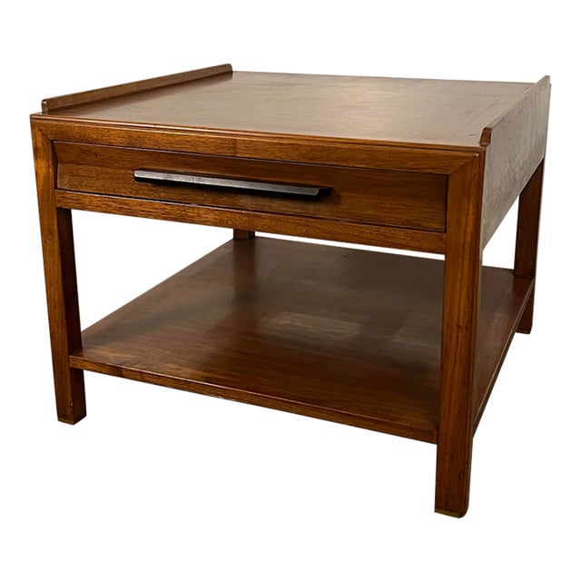 Edward Wormley for Dunbar Side Table With Rosewood and Brass Details For Sale
