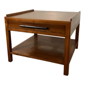 Edward Wormley for Dunbar Side Table With Rosewood and Brass Details