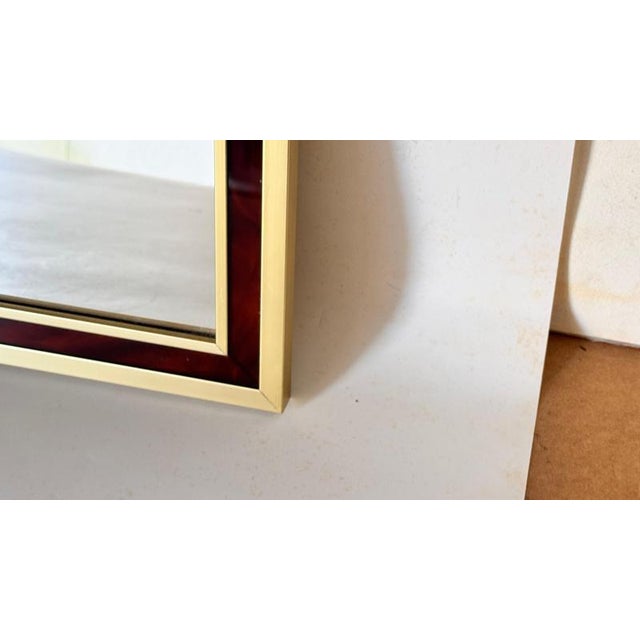 French Mirror with Metal Frame and Bakelite Border, 1970s For Sale - Image 4 of 10