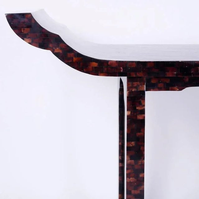 1970s Mid-Century Penshell Pagoda Console or Hall Table For Sale - Image 5 of 9