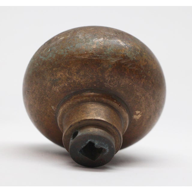 Antique Bronze Emblematic O Entry Door Knob For Sale - Image 4 of 4