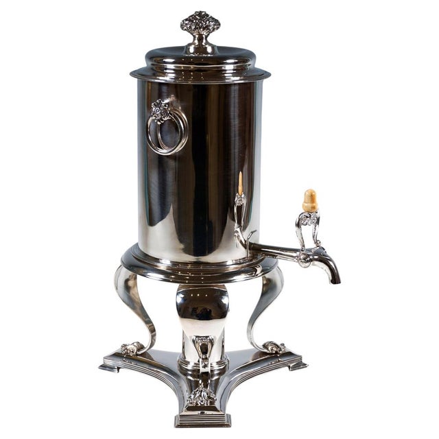Antique Silver Samovar with Burner attributed to Alois Zitterhofer, Vienna, 1838 For Sale - Image 9 of 9