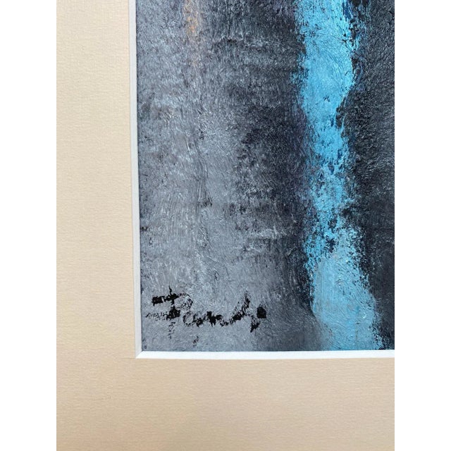 2000 - 2009 Gilbert Pauli, Blue and Grey Abstract Composition No. 1, Oil on Canvas, 2005 For Sale - Image 5 of 9