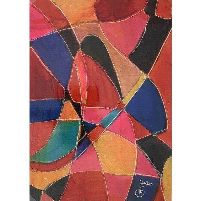 Abstract Abstract Modern “Vitrales” – Signed F, 2020 For Sale - Image 3 of 3