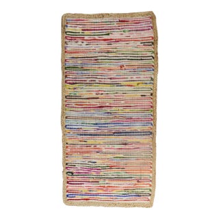 Zabihi Collection Vintage Mini Size Rag Rug - 2'1" x 3'9" For Sale