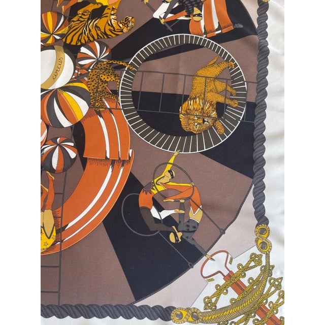 Contemporary Hermès Silk Scarf “Circus” 2013 For Sale - Image 3 of 9