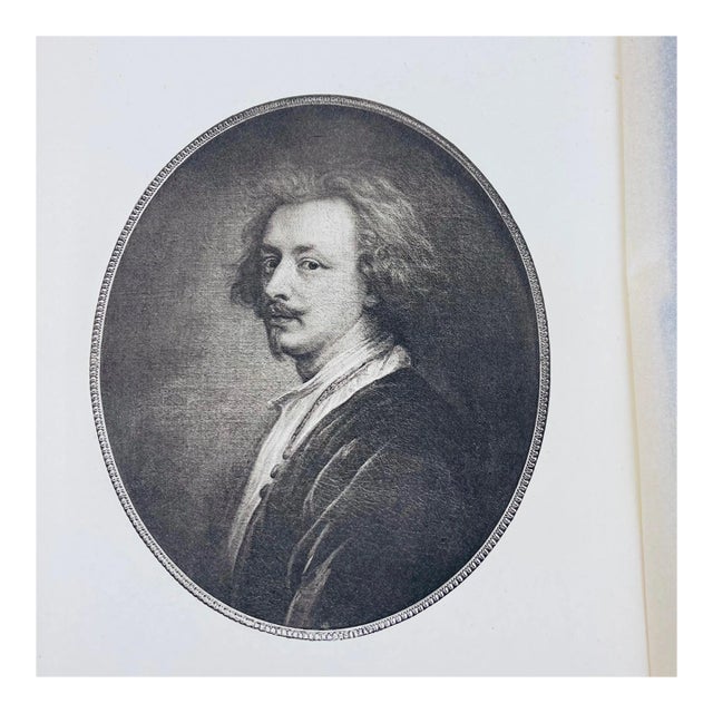 Mid 1800s Antique Etching Van Dyck Self Portrait For Sale