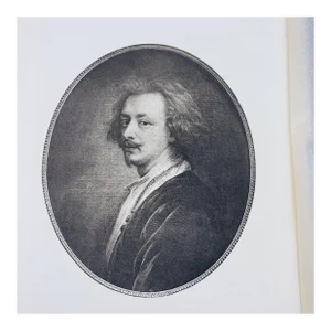 Mid 1800s Antique Etching Van Dyck Self Portrait