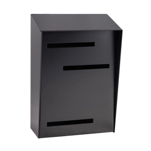 MidCentury Monochromatic Black Vertical Mailbox Chairish