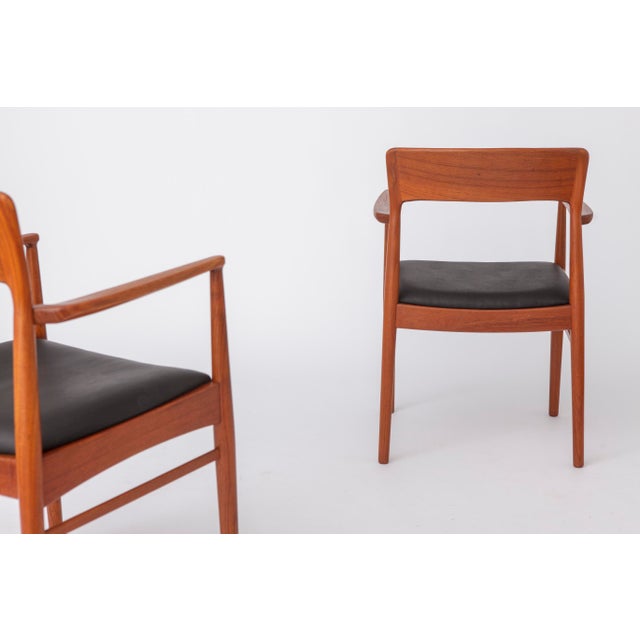 Vintage Danish Teak Armchairs by Henning Kjærnulf for Korup Stolefabrik, 1960s, Set of 2 For Sale - Image 4 of 10