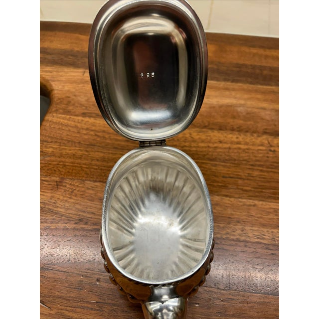 Mid 20th Century Vintage Reed & Barton Silver Soldered Teapot Marked 295 and 2900 For Sale - Image 5 of 7