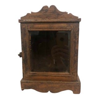 Antique 19th Century French Wooden and Glass Display Case For Sale