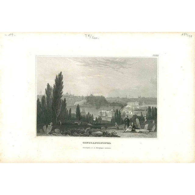 Ancient View of Constantinople is an original modern artwork realized in the first half of the 19th Century. Original B/W...