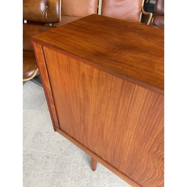 Mid-Century Danish Teak Tambour Sideboard 1960s For Sale - Image 6 of 18