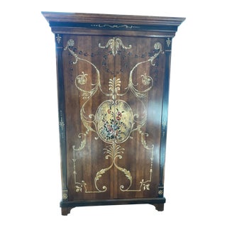 Turazza Italian Hand Painted Armoire For Sale