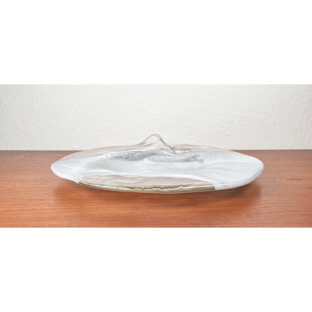 Glass Vintage German Glass Plate or Bowl by Hans Jürgen Richartz for Richartz Art Collection, Mathildenhütte, Solingen, Germany For Sale - Image 7 of 12
