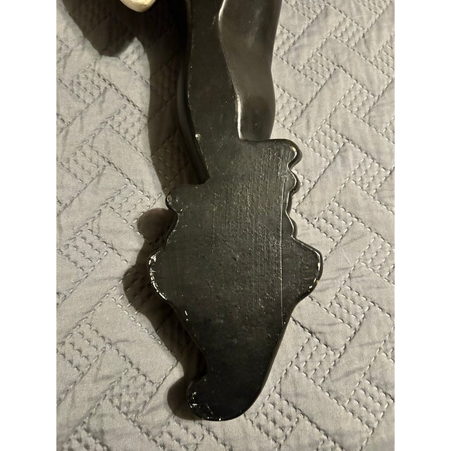 Antique Blackamoor Figural Sconce, Rare Unusual Vintage Chalkware For Sale - Image 6 of 12
