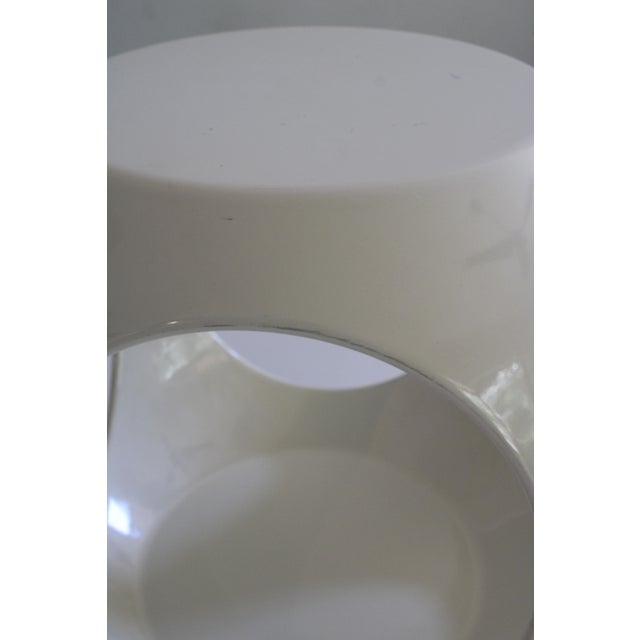 Vintage 60s 70s Space Age Fiberglass Side Table Stool Attributed to Luigi Colani For Sale In Tampa - Image 6 of 11
