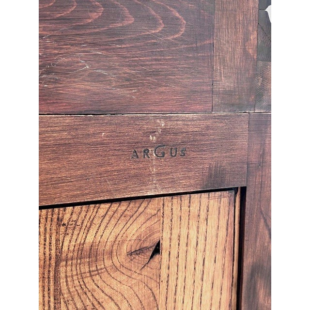 19th Century Kussenkast Display Bookcase in Wood Marquetry, Glass and Velvet For Sale - Image 11 of 12