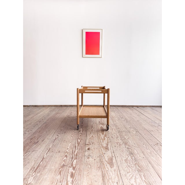 Mid-Century Modern Teak Serving Trolley by Andreas Tuck, Denmark, 1960s For Sale - Image 3 of 16