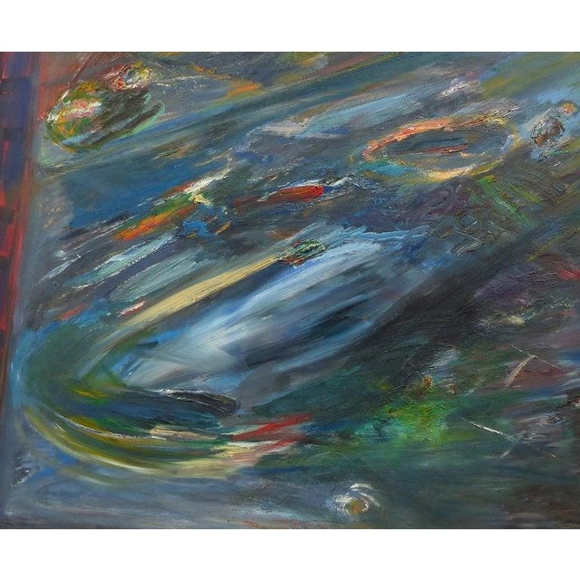 Abstract Acrylic Painting on Canvas by Warren Fischer ‘American, 1943-2001’ For Sale - Image 14 of 14
