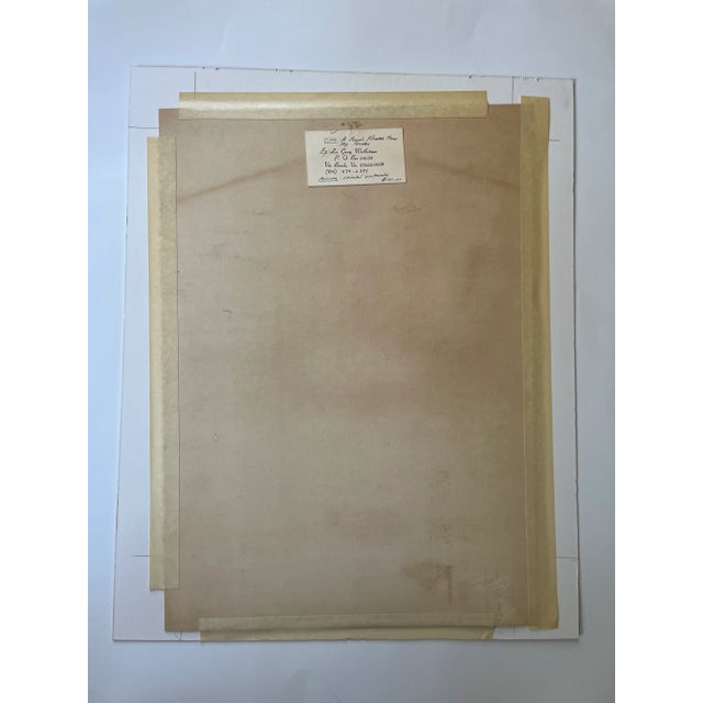 Vintage Sumi-E Original Watercolor Painting by Lee Gerry Wertheimer For Sale - Image 4 of 5