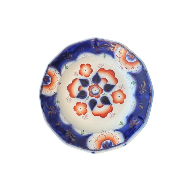 A delightful pair of early 19th century English Imari pearlware plates, dating to circa 1820-1840. Beautifully hand...