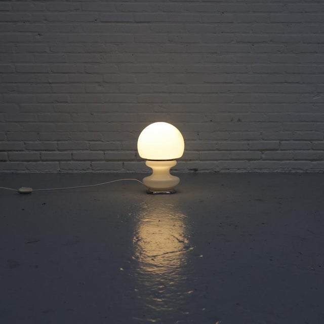 Glass Italian Space Age Glass Table Lamp, 1970s For Sale - Image 7 of 13