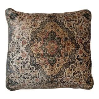 Pillow W/ Fabric Fragment, 1'7" X 1'7" For Sale