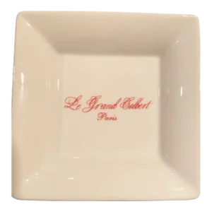 Vintage Le Grand Colbert Paris Restaurant Ashtray Dish White Porcelain French