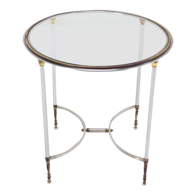 Mid-Century Mixed Media Gueridon Round Side Table | Chairish