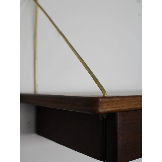 Vintage Danish Hanging Wall-Nightstands in Teak, 1960s, Set of 2 For Sale - Image 6 of 9