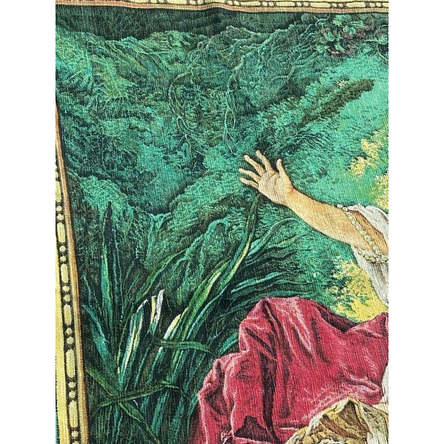 French Screen-Printed Tapestry with Leda and the Swan Motif in the style of Aubusson, 1970s For Sale - Image 13 of 18