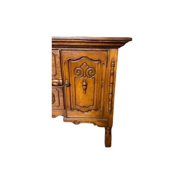 Wood Antique c.1920's Louis XV Style Buffet / Sideboard For Sale - Image 7 of 13