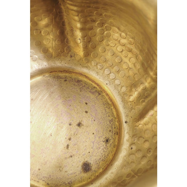 Metal Mid-Century Modern Hand-Hammered Brass Vase by Cognolato, Italy, 1950s For Sale - Image 7 of 17