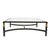 This distinctive glass top coffee table presents a compelling interplay of modernist structure and classical...
